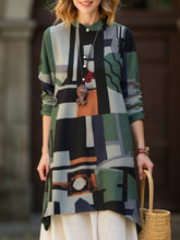 Loose casual bohemian mid-length shirt