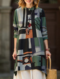 Loose casual bohemian mid-length shirt