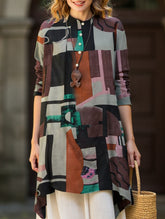 Loose casual bohemian mid-length shirt