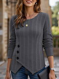 Jersey crew neck casual top