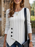 Jersey crew neck casual top