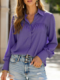 BUTTON DOWN DAILY BASIC BLOUSE