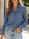 BUTTON DOWN DAILY BASIC BLOUSE