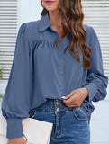BUTTON DOWN DAILY BASIC BLOUSE