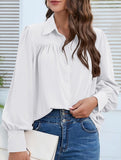 BUTTON DOWN DAILY BASIC BLOUSE