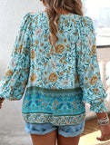 Casual holiday print long-sleeved T-shirt