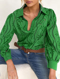 Casual loose hollow puff sleeve cardigan