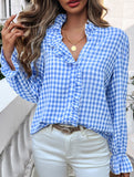 Vintage Contrast Button-Down Shirt