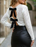 Fashion Bow Long Sleeve Top