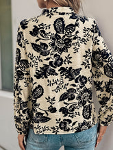 Retro small stand-up collar long-sleeved shirt