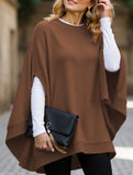 Fashionable loose batwing sleeve knitted top