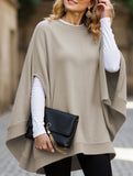 Fashionable loose batwing sleeve knitted top