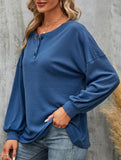 Casual loose button waist T-shirt