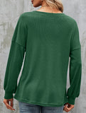 Casual loose button waist T-shirt