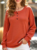 Casual loose button waist T-shirt