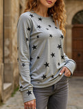 Casual loose large size long-sleeved T-shirt