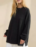 Loose casual crew neck top