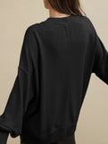 Loose casual crew neck top