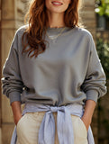 Loose casual crew neck top