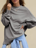 Loose casual crew neck top