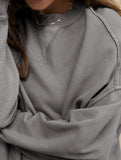 Loose casual crew neck top