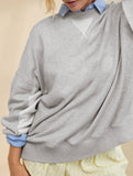 Loose casual crew neck top