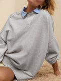 Loose casual crew neck top