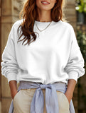 Loose casual crew neck top
