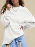 Loose casual crew neck top