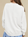 Loose casual crew neck top