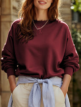 Loose casual crew neck top