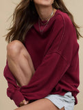 Loose casual crew neck top