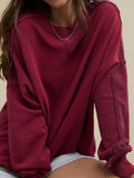 Loose casual crew neck top