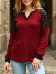 Retro raglan crew neck sweatshirt