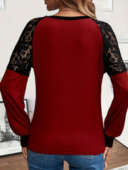 Retro raglan crew neck sweatshirt