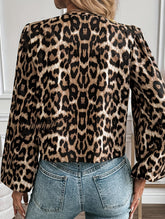 Casual leopard print tie shirt
