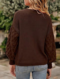 Casual and versatile puff sleeve sweater