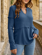 Casual patchwork solid color loose sweatshirt