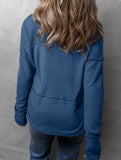 Casual patchwork solid color loose sweatshirt