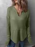 Casual patchwork solid color loose sweatshirt