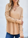 Casual patchwork solid color loose sweatshirt