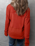 Casual patchwork solid color loose sweatshirt