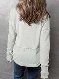 Casual patchwork solid color loose sweatshirt
