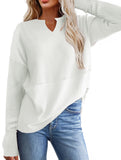 Casual patchwork solid color loose sweatshirt