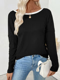 Sexy open-back bow design T-shirt