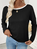 Sexy open-back bow design T-shirt
