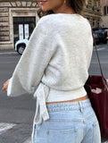 Crossover V-neck base sweater