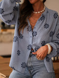 Large size contrast striped shirt