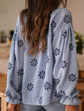 Large size contrast striped shirt