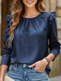 Single-breasted fashionable T-shirt with back buttons